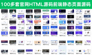 一百套官网HTML源码前端静态页面源码